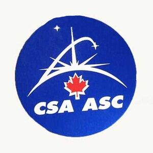 CANADIAN SPACE AGENCY FRIDGE MAGNET, NEVER USED, 1992 OFFICIAL FULL COLOUR VINYL